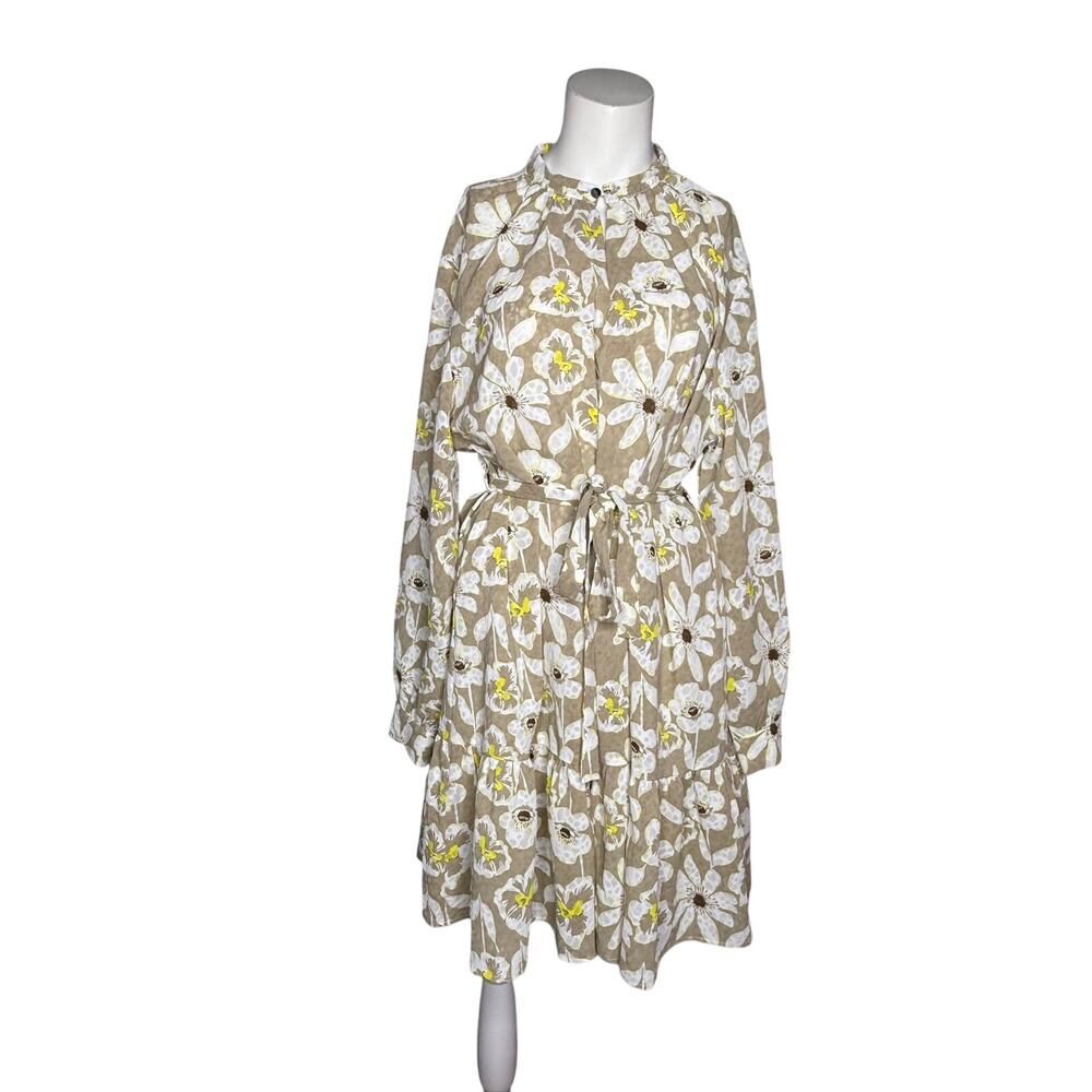 Zero Degrees Celsius Dress Women's XL Sand Floral Print MSRP$250